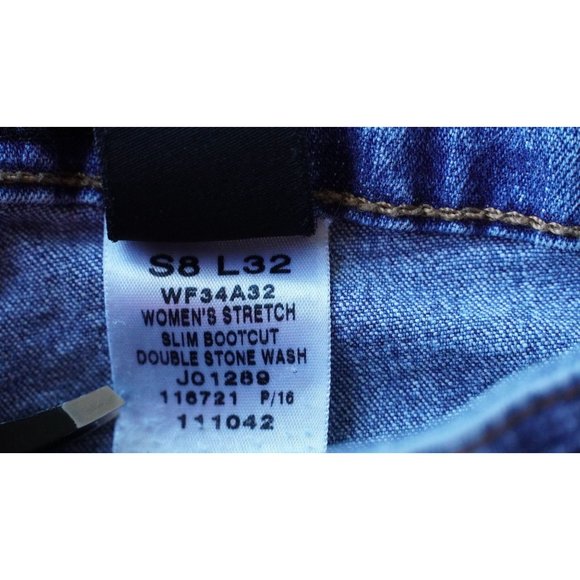 Calvin Klein Size Womens 8 jeans Stretch Slim Boot Cut Double Stone Wash - Picture 5 of 11